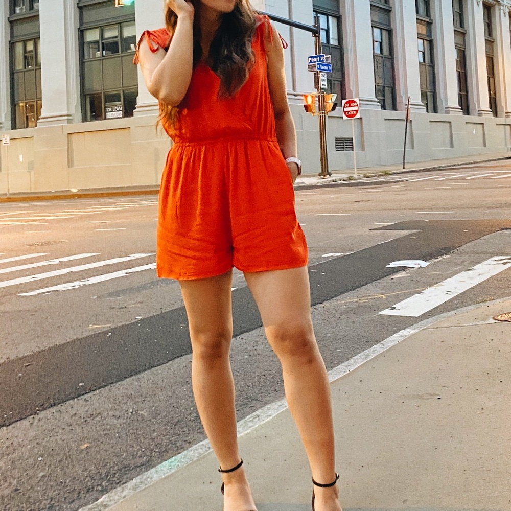 One Clothing Los Angeles Orange/Red Romper